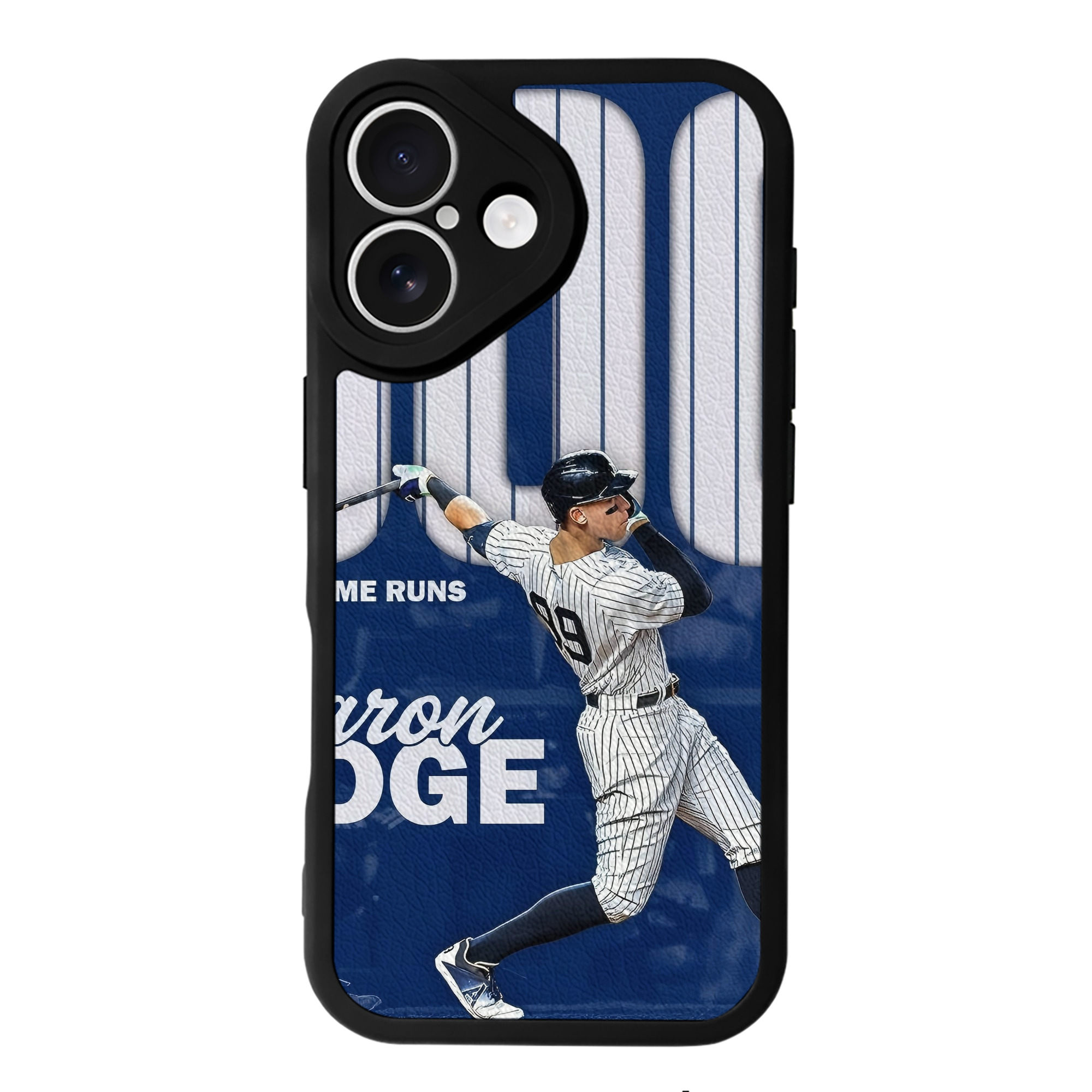 Aaron Judge 300 Home Runs IPhone 16 Silicone Leather Case – UV Print, Lambskin Texture – Perfect Fit, Wireless Charging Compatible, Scratch Resistant, Precise Cutouts – Stylish Protection For IPhone 16